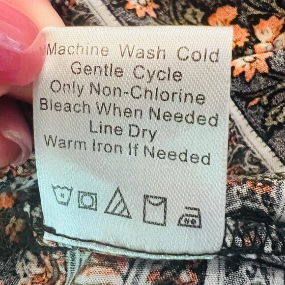 Hagel Crop Top XS Cold Shoulder Multicolor Ruffle Boho Y2K Festival Prairie Chic - Picture 10 of 10